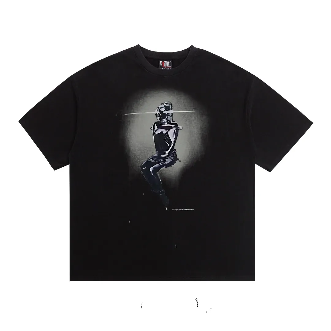 Saint Michael beauty trend "sorayama" Sorayama Hajime co-branded washed and distressed printed Vintage loose short-sleeved T-shirt with digital white ink direct injection, the fabric is breathable and the pattern is three-dimensional and clear. Fabric: Double yarn 240g Style number: S968 Size: S-M-L-XL Color: Black Price: P118